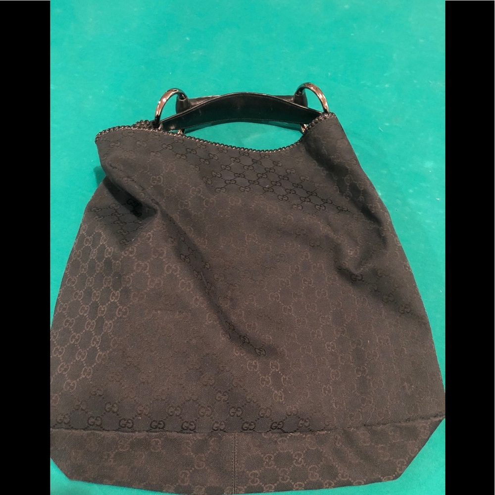 Tom Ford for Gucci Black Horsebit Hobo Bag